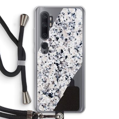 Gespikkelde marmer: Xiaomi Mi Note 10 Transparant Hoesje met koord