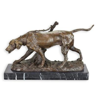 BRONZEN BEELD VAN EEN JACHTHOND