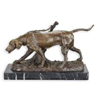 BRONZEN BEELD VAN EEN JACHTHOND