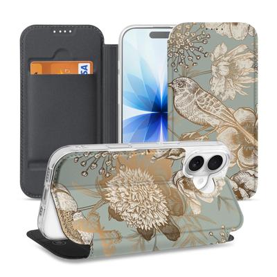 Apple iPhone 17 | Flip Style Cover | Vintage Bird Flowers