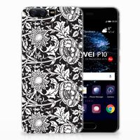 Huawei P10 TPU Case Black Flowers - thumbnail