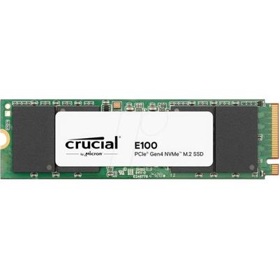 Crucial CT480E100SSD8 E100 SSD, 480 GB, M.2 NVME, PCIe Gen 4, 3D NAND, 2500 MB/s, Green