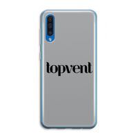 Topvent Grijs Zwart: Samsung Galaxy A50 Transparant Hoesje