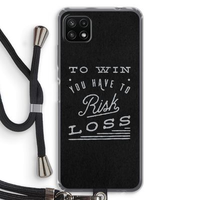 Risk loss: Samsung Galaxy A22 5G Transparant Hoesje met koord