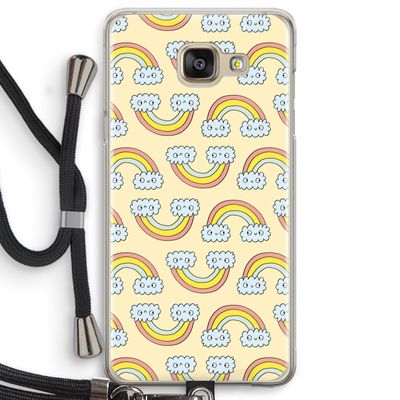 Regenboog: Samsung Galaxy A5 (2016) Transparant Hoesje met koord
