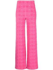 Marine Serre pantalon Moon Sponge à coupe évasée - Rose