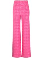 Marine Serre pantalon Moon Sponge à coupe évasée - Rose