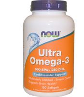 Ultra Omega 3, Enteric Coating (180 softgels) - Now Foods - thumbnail