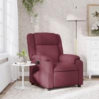 Fauteuil verstelbaar stof wijnrood
