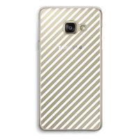 Strepen zwart-wit: Samsung A3 (2017) Transparant Hoesje