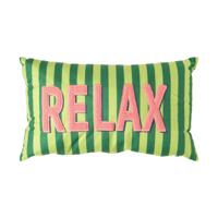 Kussen relax - groen/roze - 30x50 cm