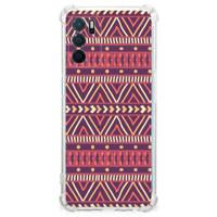 OPPO A16 | A16s | A54s Doorzichtige Silicone Hoesje Aztec Paars