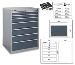 Beta C35/7Gm-Industrieel Ladenblok 7 Laden - 035000172