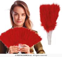 Veren waaier rood