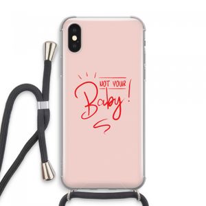 Not Your Baby: iPhone XS Max Transparant Hoesje met koord