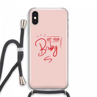 Not Your Baby: iPhone XS Max Transparant Hoesje met koord