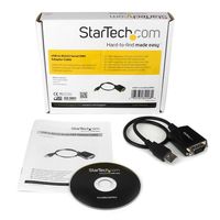 StarTech.com Korte USB naar RS232 Seriële DB9 Adapterkabel met COM-behoud - thumbnail