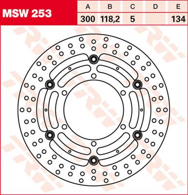 TRW Remschijf, remschijven voor de moto, MSW253