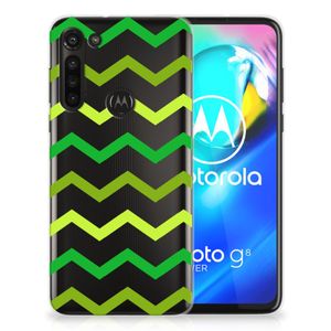 Motorola Moto G8 Power TPU bumper Zigzag Groen