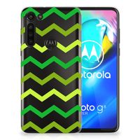 Motorola Moto G8 Power TPU bumper Zigzag Groen - thumbnail