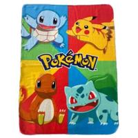 Plaid - POKEMON - Starter en Pikachu - 100 x 140 cm