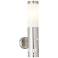 Brilliant RVS buitenlamp Leigh met sensor 96411/82