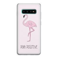 Pink positive: Samsung Galaxy S10 Plus Transparant Hoesje - thumbnail