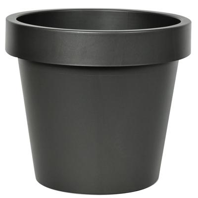 Plantenpot/bloempot - kunststof - antraciet - Tuin buiten - D50 x H44 cm