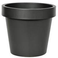 Plantenpot/bloempot - kunststof - antraciet - Tuin buiten - D50 x H44 cm