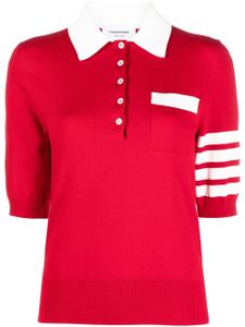 Thom Browne polo Hector en intarsia - Rouge