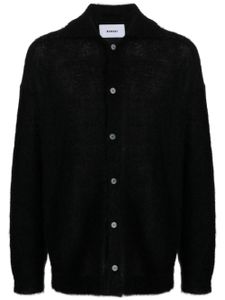 Bonsai cardigan boutonné à patch logo - Noir