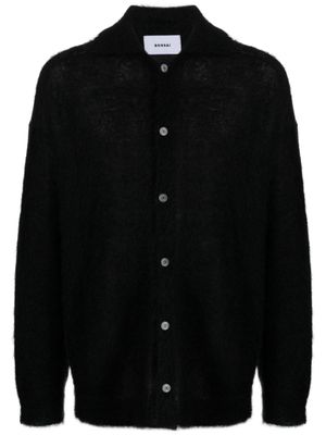 Bonsai cardigan boutonné à patch logo - Noir