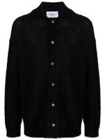 Bonsai cardigan boutonné à patch logo - Noir