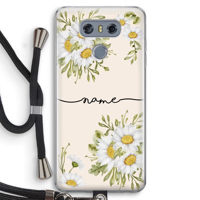 Daisies: LG G6 Transparant Hoesje met koord