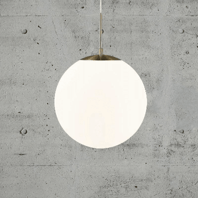 Hanglamp opaalglas wit messing Nordlux Grant 35 cm