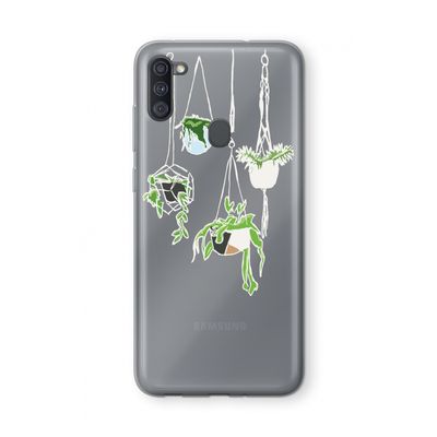 Hang In There: Samsung Galaxy A11 Transparant Hoesje