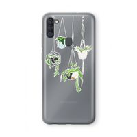 Hang In There: Samsung Galaxy A11 Transparant Hoesje