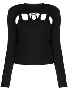 HELIOT EMIL cut-out long-sleeve top - Noir