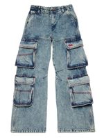 Diesel Kids Oval D-embroidery jeans - Bleu - thumbnail