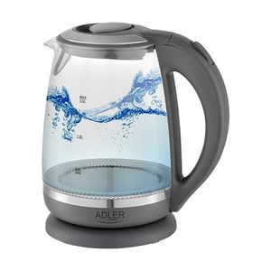 Adler AD 1286 waterkoker 2 l 2200 W Grijs, Transparant