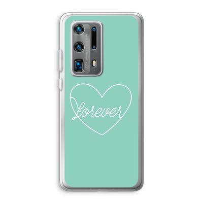 Forever heart pastel: Huawei P40 Pro Plus Transparant Hoesje