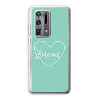 Forever heart pastel: Huawei P40 Pro Plus Transparant Hoesje