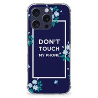 iPhone 16 Pro Max Anti Shock Case Flowers Blue DTMP