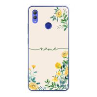 Gele bloemen: Honor Note 10 Transparant Hoesje