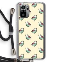 Vogeltjes: Xiaomi Redmi Note 10S Transparant Hoesje met koord