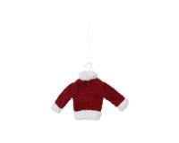 Kerst trui 18 cm rood/wit