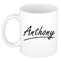 Anthony voornaam kado beker / mok sierlijke letters - gepersonaliseerde mok met naam   -