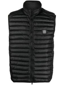 Stone Island gilet matelassé à patch logo - Noir