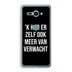 Meer verwacht - Zwart: Sony Xperia XZ2 Compact Transparant Hoesje