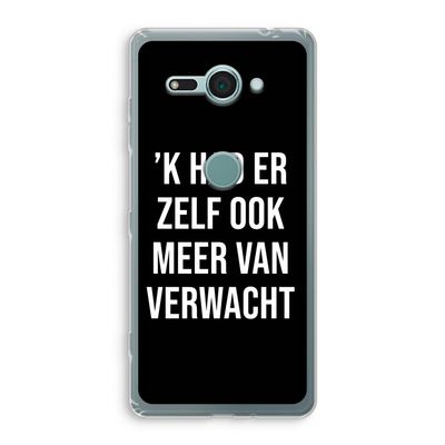 Meer verwacht - Zwart: Sony Xperia XZ2 Compact Transparant Hoesje